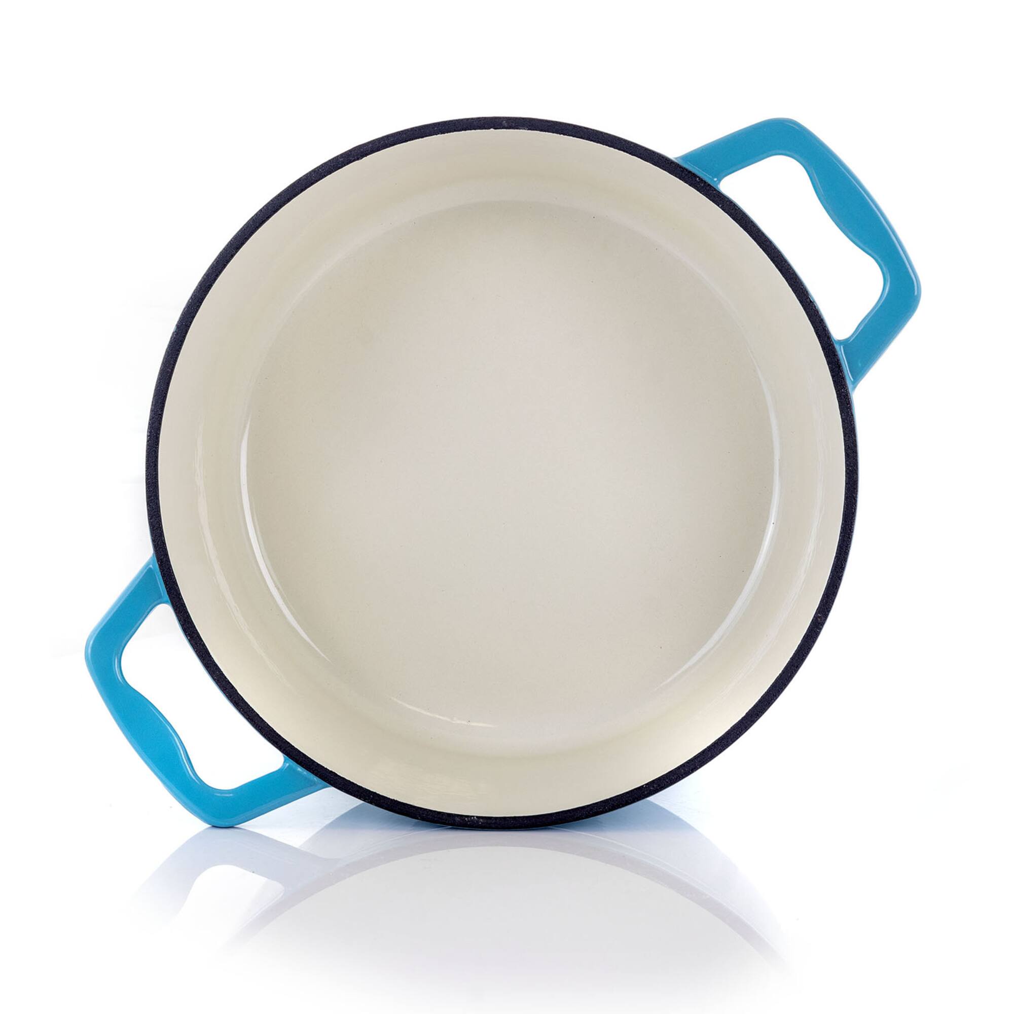 MegaChef Blue Enameled Cast Iron Casserole